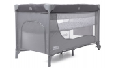 PlusBaby Dwupoziomowe Łóżeczko Turystyczne Dark Grey / Grey