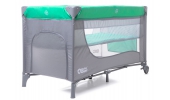 PlusBaby Dwupoziomowe Łóżeczko Turystyczne Green / Grey