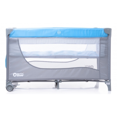 PlusBaby Dwupoziomowe Łóżeczko Turystyczne Blue / Grey
