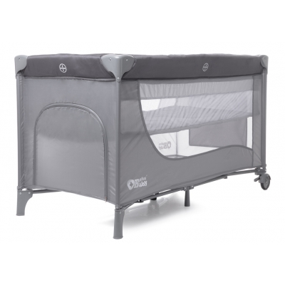 PlusBaby Dwupoziomowe Łóżeczko Turystyczne Dark Grey / Grey