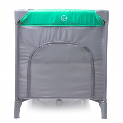 PlusBaby Dwupoziomowe Łóżeczko Turystyczne Green / Grey