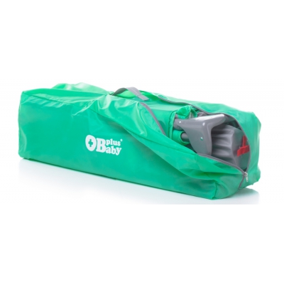 PlusBaby Dwupoziomowe Łóżeczko Turystyczne Green / Grey