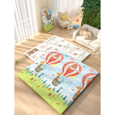 Dwustronna Składana Mata Edukacyjna z pianki XPE 160x180 Balony PlusBaby