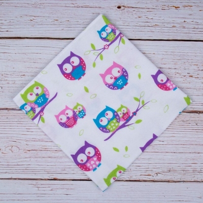 Pielucha Flanelowa Nadruk Kolor  70x80 cm.