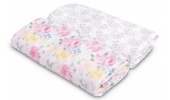 Pielucha Bambusowa 2-Pak Kwiaty+Jeże 120x120 Sensillo
