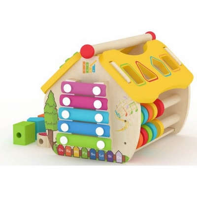 Drewniana zabawka Edukacyjna DOMEK AKTYWIZUJĄCY AC6622 Smily Play