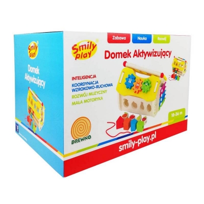 Drewniana zabawka Edukacyjna DOMEK AKTYWIZUJĄCY AC6622 Smily Play