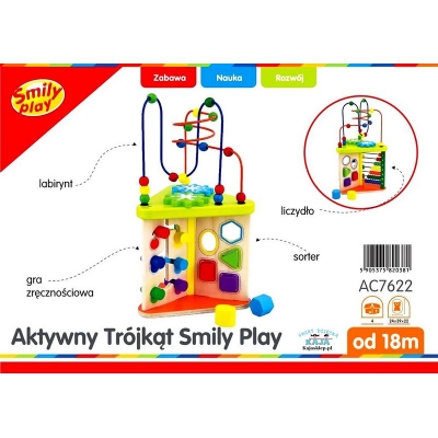Drewniana Zabawka Edukacyjna AKTYWNY TRÓJKĄT AC7622 Smily Play