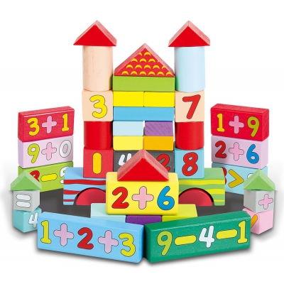 Klocki drewniane 52 elementy SPW84941 Smily Play / Winfun