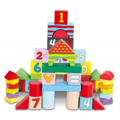 Klocki drewniane 52 elementy SPW84941 Smily Play / Winfun