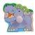 Układanka Drewniana Zwierzęta Zoo Uchwyty SPW83596 Smily Play