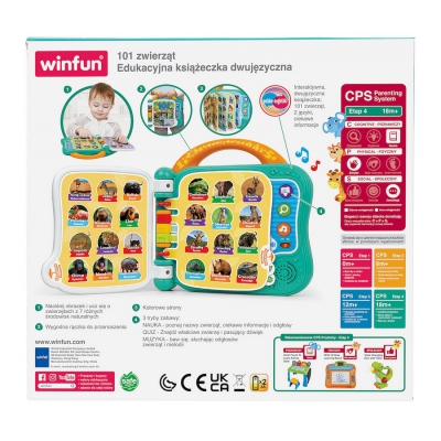 Edukacyjna Książeczka Dwujęzyczna 101 Zwierząt 240402 Smily Play / Winfun