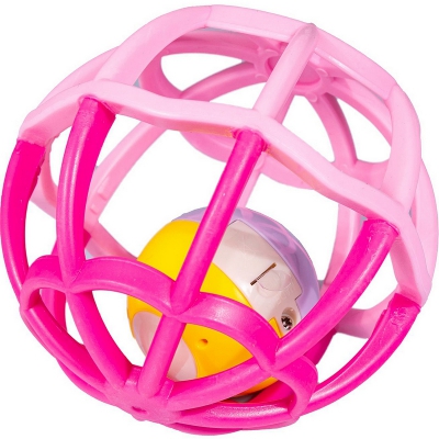 Grzechotka Sensoryczna Świecąca Miękka Piłka Różowa SP83659 Smily Play