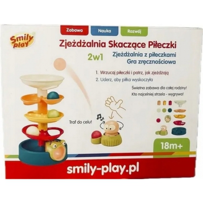 Smily Play Zjeżdżalnia Skaczące Piłeczki 2w1 SP84959