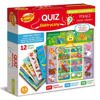Quiz Elektryczny Wszystko o zwierzętach SP98277 Smily Play