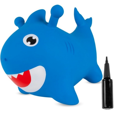 Skoczek Gumowy dla dzieci Rekin Baby Shark 62cm Niebieski do skakania z pompką. Sun Baby