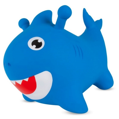 Skoczek Gumowy dla dzieci Rekin Baby Shark 62cm Niebieski do skakania z pompką. Sun Baby