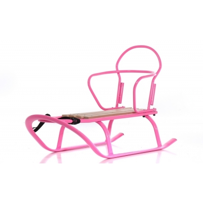 Sanki Dziecięce Linea z Pchaczem kolor Pink / TAKO