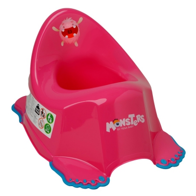Nocnik Antypoślizgowy Monsters Różowy Tega Baby