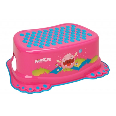 Podnóżek Antypoślizgowy Monsters Różowy Tega Baby