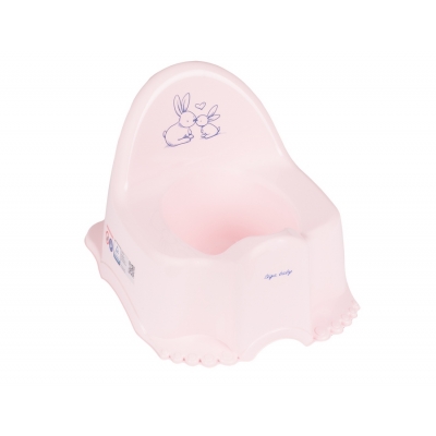 Nocnik ECO z Pozytywką KRÓLICZKI Jasno Różowy / Tega Baby