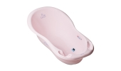 Wanienka Duża 102cm LUX KRÓLICZKI z Odpływem Jasno Różowa / Tega Baby