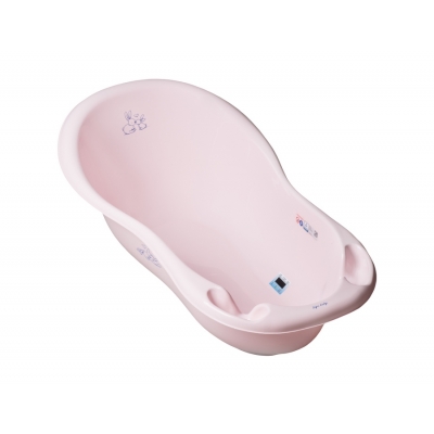 Wanienka Duża 102cm LUX KRÓLICZKI z Odpływem Jasno Różowa / Tega Baby