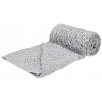 Kocyk bambusowy Squares 80x100 cm kolor Steel Grey Terjan