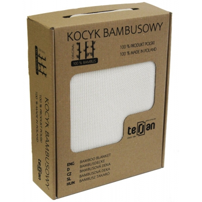 Kocyk bambusowy Two Left 100x80 cm kolor Vanilia Terjan