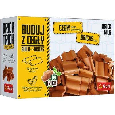 Brick Trick Cegły Dachówki 40 sztuk 61555 Trefl