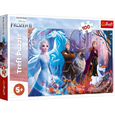 Puzzle 100 elementów - Magia Krainy Lodu 16366 / TREFL