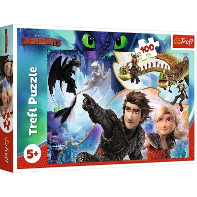 Puzzle 100 elementów - W krainie smoków 16392 / TREFL