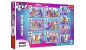 Puzzle 10 w 1 Lśniące Kucyki Pony 90389 Trefl