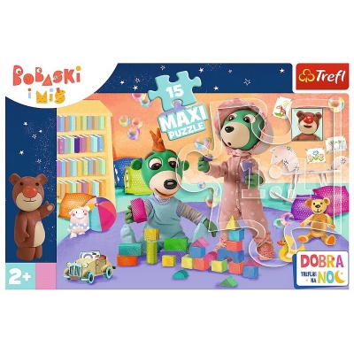Puzzle Maxi 15 - Wesoły świat Bobasków - Dobranoc, Trefliki na noc 14332 / TREFL