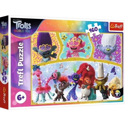 Puzzle 160 elementów - Wesoły Świat Troli 15396 / TREFL