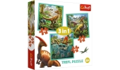 Puzzle 3w1 - Niezwykły Świat Dinozaurów 34837 TREFL