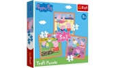 Puzzle 3w1  - Pomysłowa Świnka Peppa 34852 TREFL