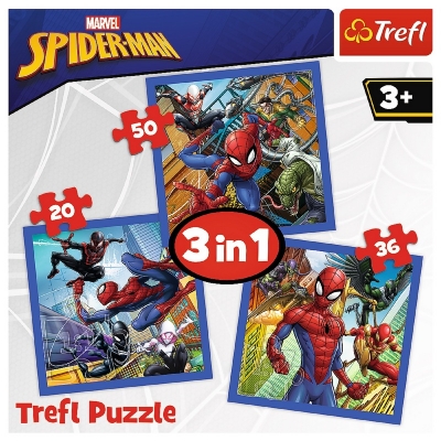 Puzzle 3w1  - Spider-Man Pajęcza Siła 34841 TREFL