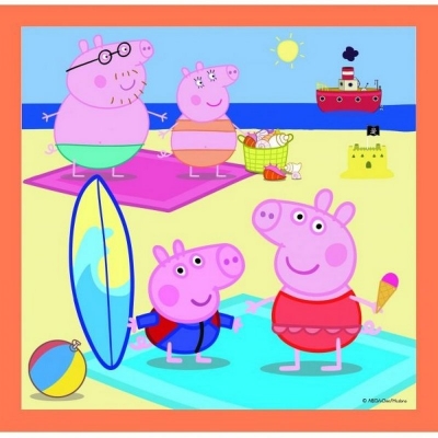 Puzzle 3w1  - Pomysłowa Świnka Peppa 34852 TREFL