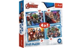 Puzzle 4 w 1 Odważni Avengersi 34386 TREFL