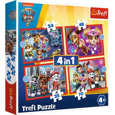 Puzzle 4 w 1 Psi Patrol w mieście 34374 Trefl