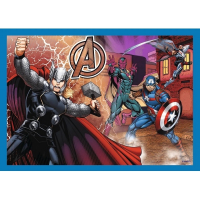 Puzzle 4 w 1 Odważni Avengersi 34386 TREFL