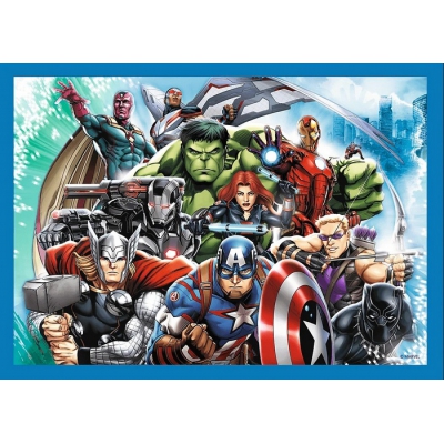 Puzzle 4 w 1 Odważni Avengersi 34386 TREFL