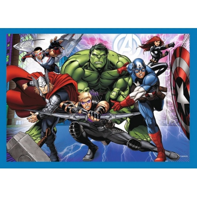 Puzzle 4 w 1 Odważni Avengersi 34386 TREFL