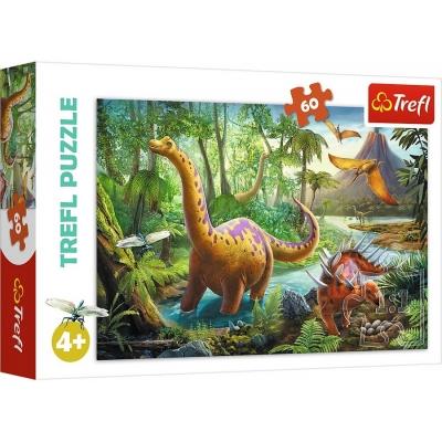Puzzle 60 elementów - Wędrówka Dinozaurów 17319 / TREFL