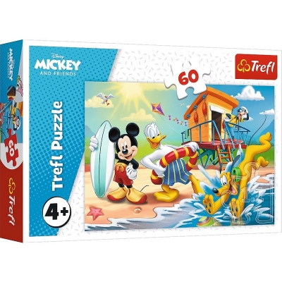 Puzzle 60 elementów - Ciekawy dzień Mikiego i przyjaciół 17359 / TREFL