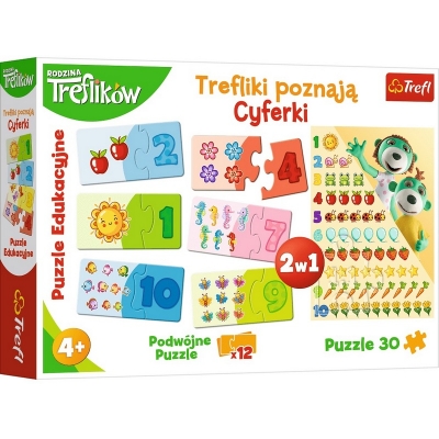 Puzzle Edukacyjne Trefliki Poznają Cyferki 15554 / TREFL