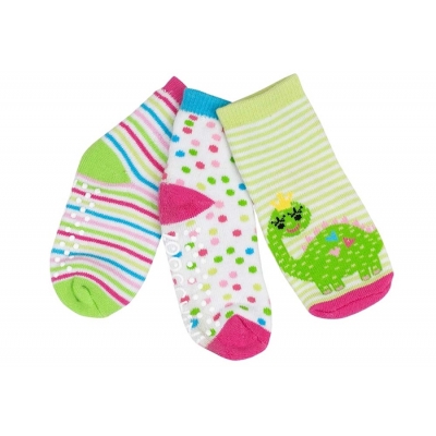 Zoocchini Skarpetki Antypoślizgowe 3 Pary Dinozaur 0-24m