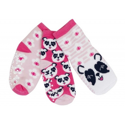 Zoocchini Skarpetki Antypoślizgowe 3 Pary Panda 0-24m